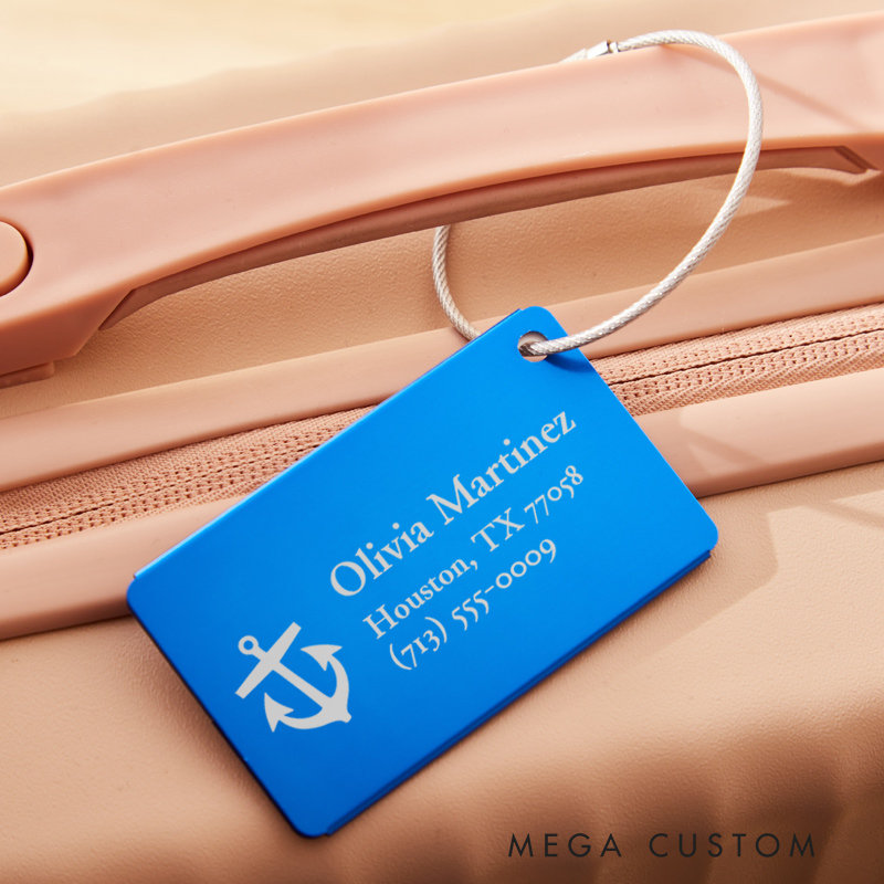 Personalized Travel Metal Luggage Tag for Traveling Lovers Baggage ID Tag