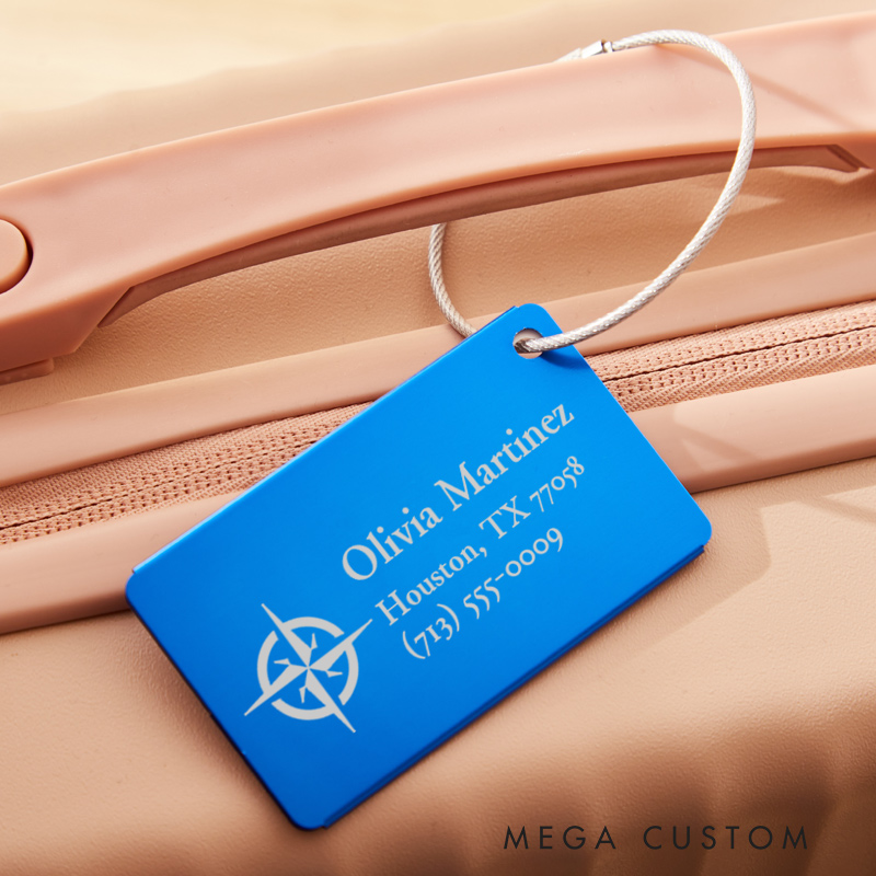 Personalized Traveling Metal Luggage Tag for Travel Lovers Baggage ID Tag