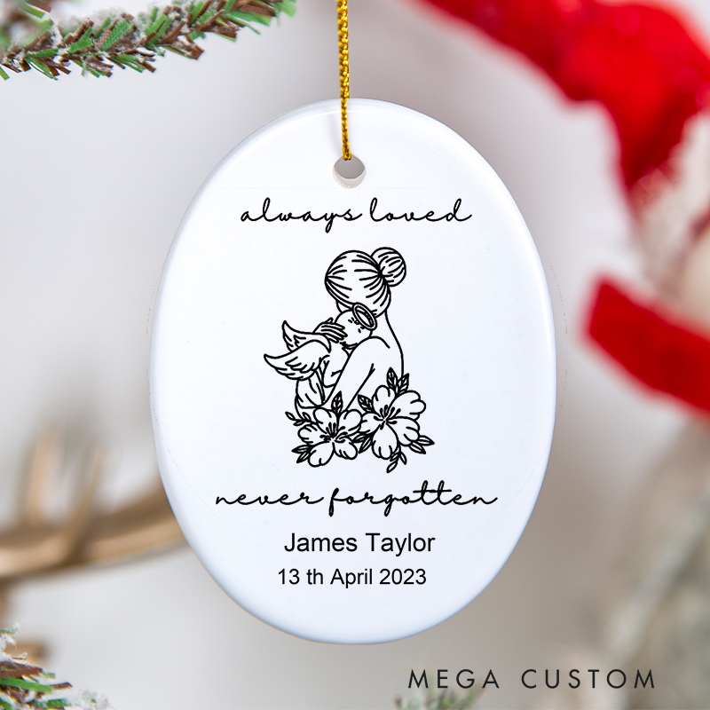 Personalized Miscarriage Ornament Baby Loss Keepsake Infant Loss Ornament Sympathy Gift Memory Bauble Stillbirth Ceramic Keepsake