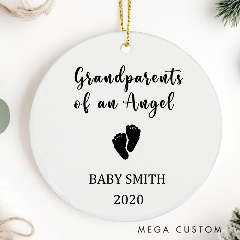 Personalized Baby Loss Ornament Miscarriage Keepsake Infant Loss Memorial Ceramic Christmas Ornament Angel Baby Sympathy Gifts