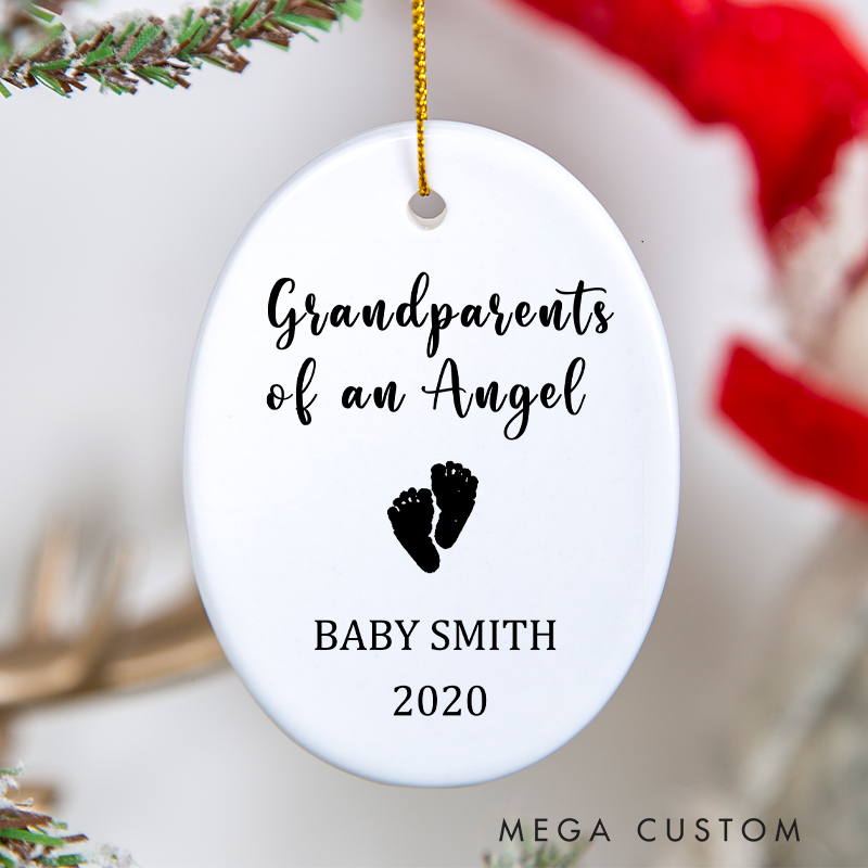 Personalized Baby Loss Ornament Miscarriage Keepsake Infant Loss Memorial Ceramic Christmas Ornament Angel Baby Sympathy Gifts