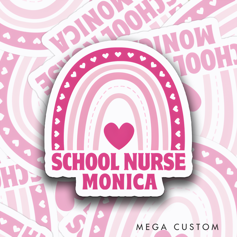 Personalized Nurse Stickers School Nurse Personalized Sticker Funny Nurse Sticker Vinyl Die Cut Sticker