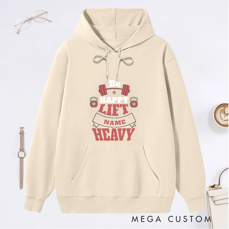 Personalized Fitness Classic Hoodies with Motivational Lift Heavy Theme for Fitness Enthusiasts Bodybuilders and Gym Lovers