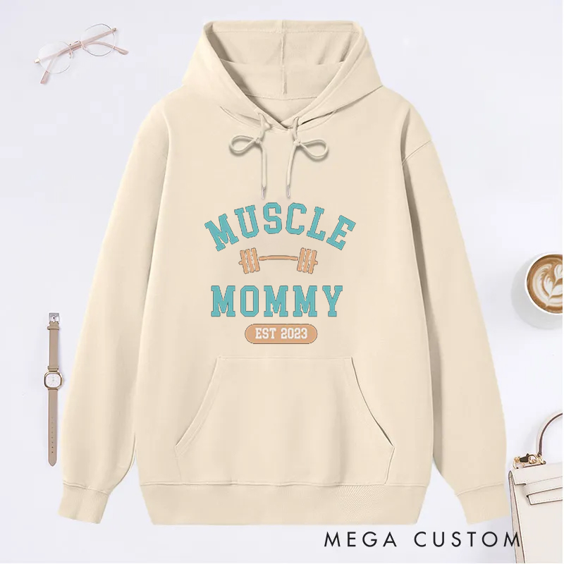 Personalized Fitness Classic Hoodies with Muscle Design for Fitness Enthusiasts Bodybuilders and Gym Lovers