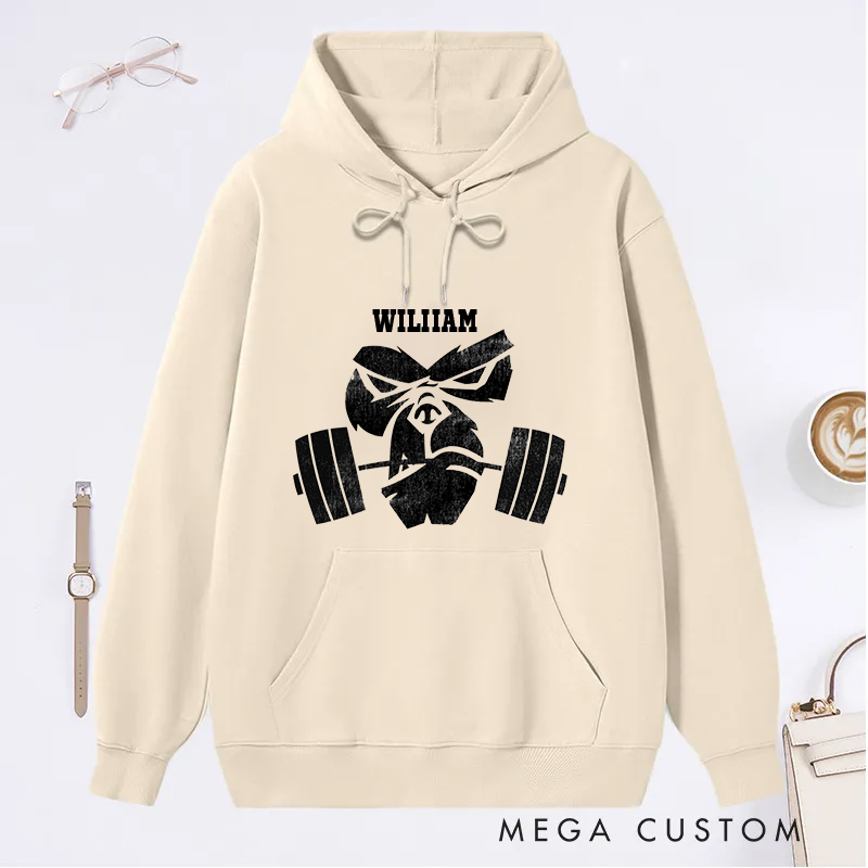 Personalized Gym Classic Hoodies with Weightlifting Design for Fitness Enthusiasts Bodybuilders and Gym Lovers