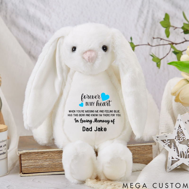 Personalized Memory Bunny Loss of Loved One Stuffed Animal Keepsake Condolence Gift Sympathy Gifts Heaven Sent Gift 