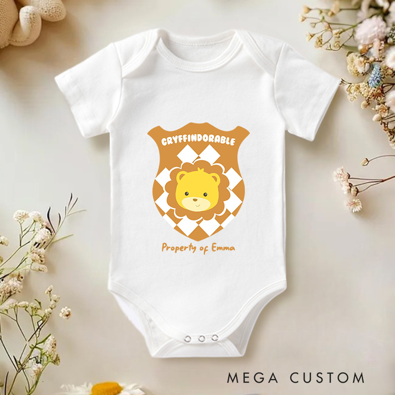 Personalized Cute Little Lion Baby Onesie Funny Baby Gift