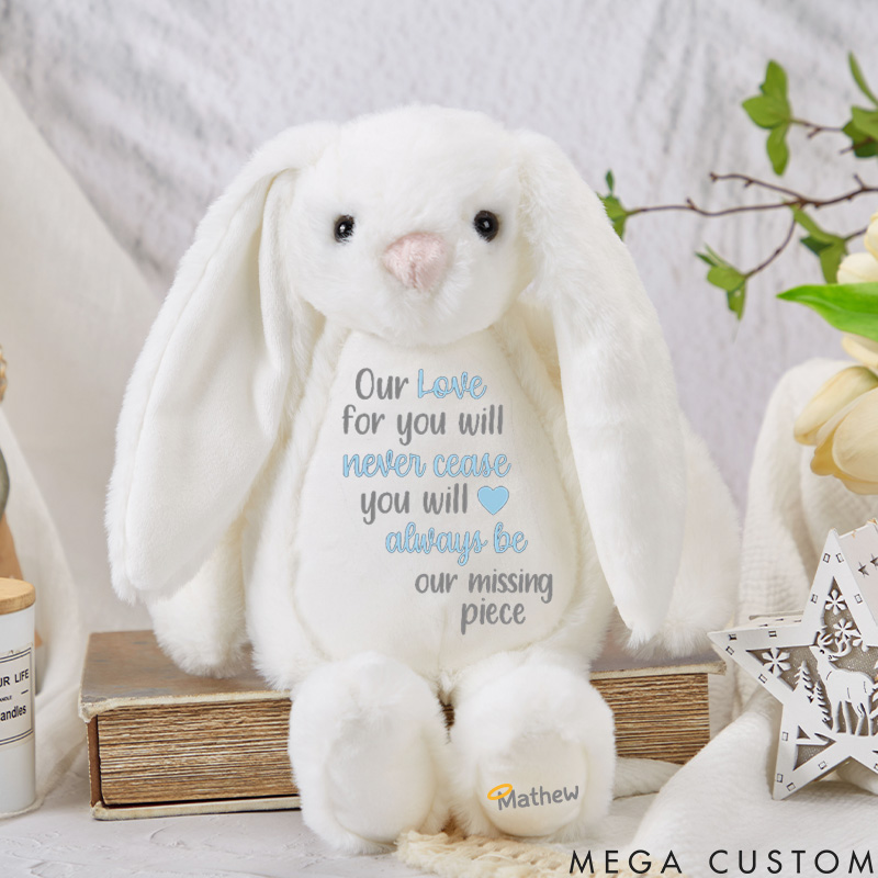 Personalized Miscarriage Bunny Angel Baby Infant Loss Gift Custom Stuffed Animal Miscarriage Memorial Gift Rainbow Baby Keepsake 