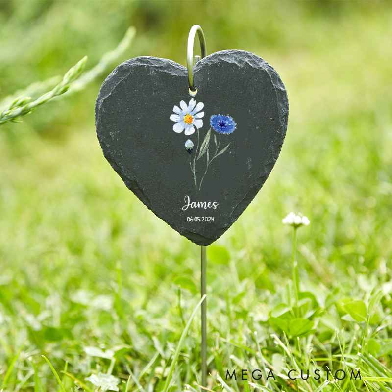 Personalized Baby Loss Stone Baby Sympathy Gift Forget Me Not Flower Garden Marker Remembrance Grieving Gift Miscarriage Angel Baby Keepsake