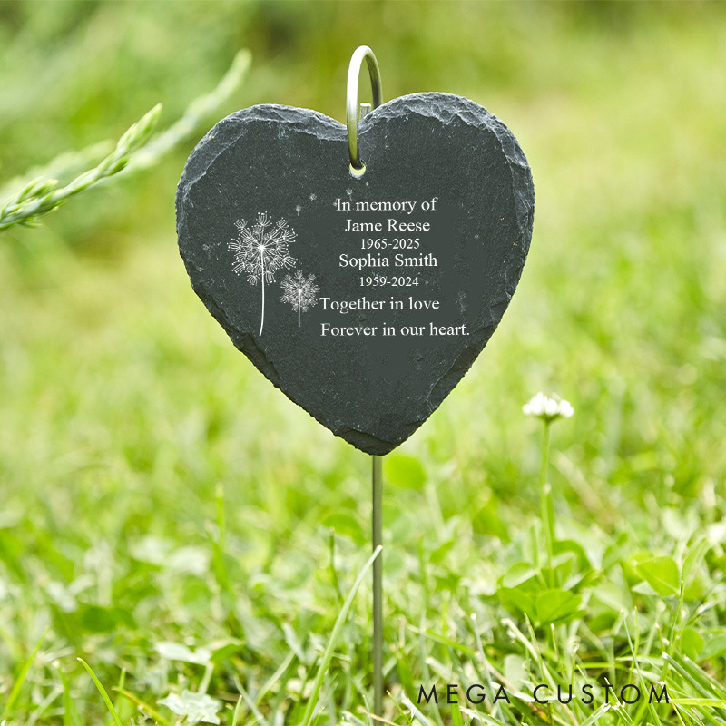 Personalized Memorial Grave Marker With Stake to Put in the Ground Sympathy Gift for Loss of Loved One Garden Marker Remembrance