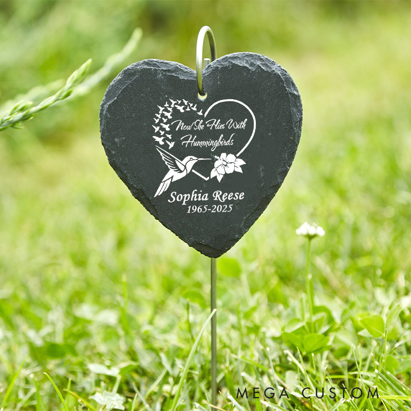 Personalized Memorial Garden Stone Sympathy Gift Slate Grave Marker Remembrance Bereavement Gift Loss of Loved One Keepsake 