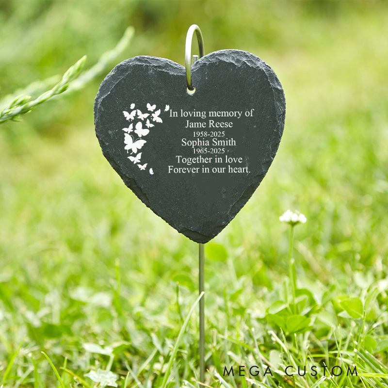 Personalized Memorial Stone for Loss of Loved One Custom Name Plate Outdoor Memorial Plaque Sympathy Gift Remembrance Stone