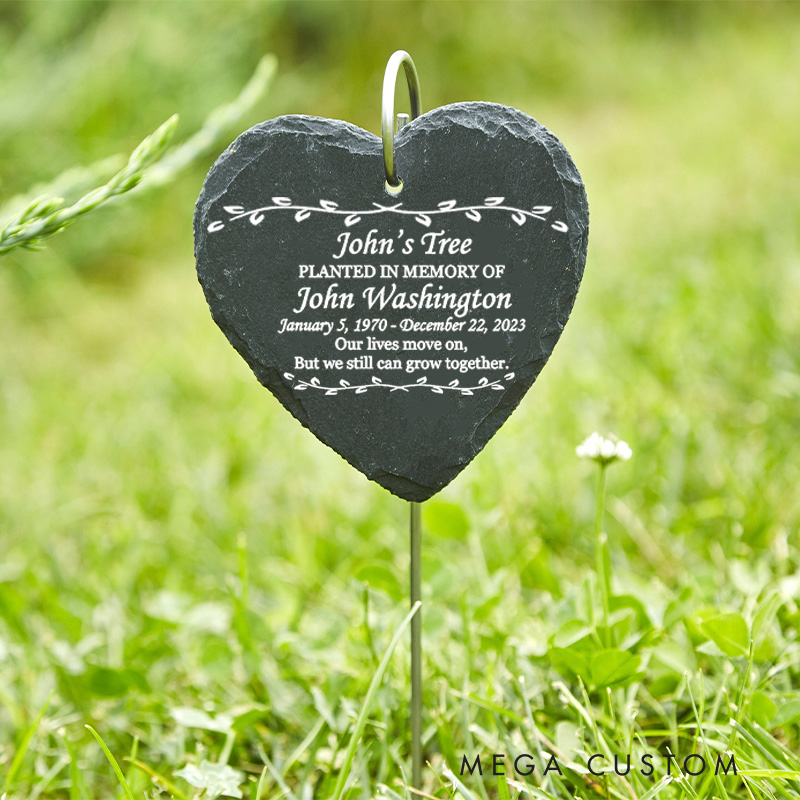 Personalized Memorial Grave Marker in Loving Memory of Garden Stone Custom Name Plate Outdoor Memorial Plaque Sympathy Gift