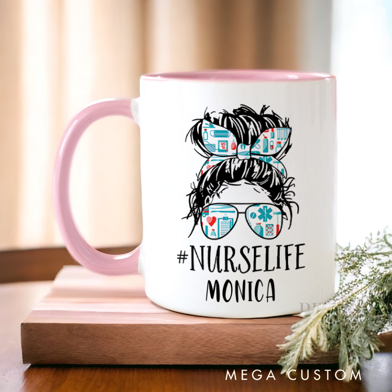 Personalized Nurse Mug NurseLife Style Design Coffee Mug Gift