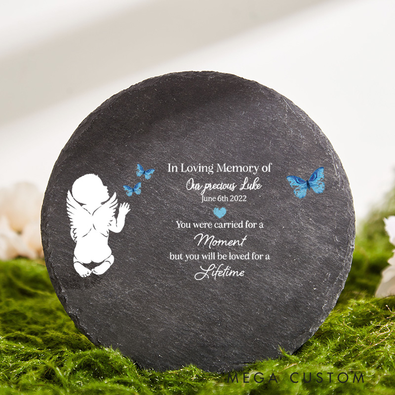 Personalized Baby Memorial Grave Marker Infant Newborn Miscarriage Headstone Loss of Baby Garden Stone Sympathy Gift Angel Baby Keepsake