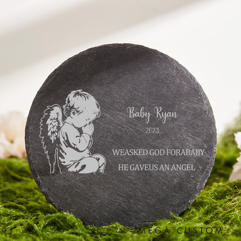 Personalized Baby Memorial Stone Loss of Infant Engraved Stone Baby Remembrance Gifts Pregnancy Loss Infant Keepsake Sympathy Gift 