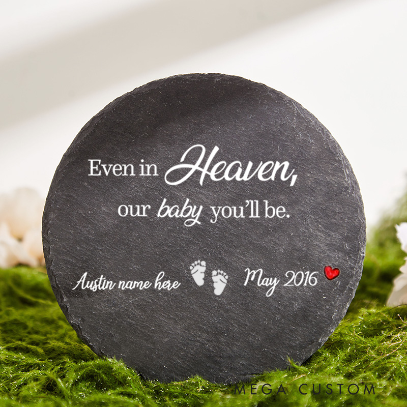 Personalized Baby Memorial Stone Sympathy Garden Stone for Loss of Baby Miscarriage Gift Baby in Heaven in Memory of Child Remembrance Stone