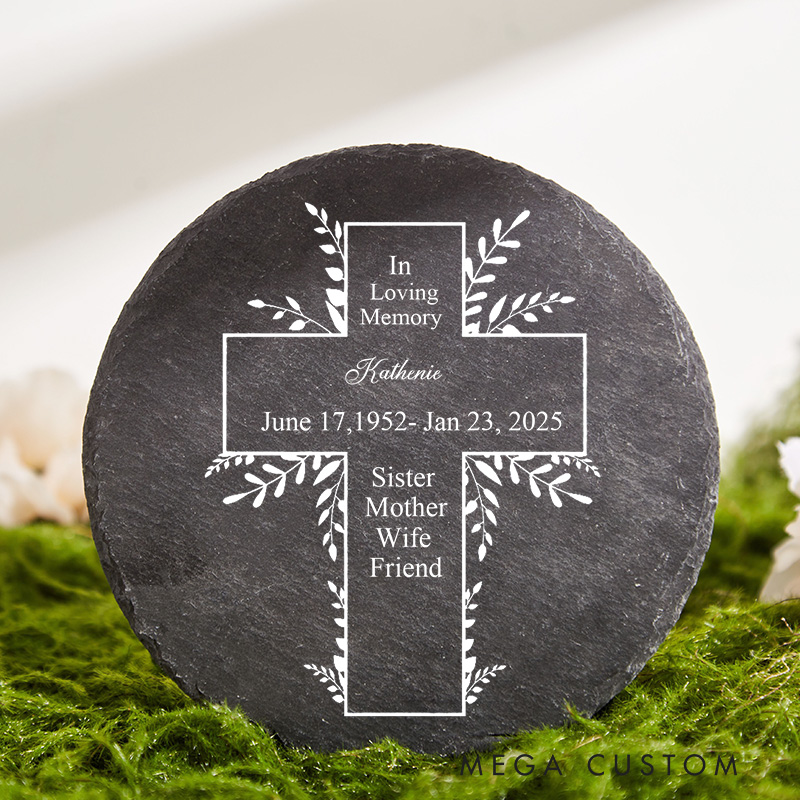 Personalized Memorial Stone Sympathy Gift Real Slate Poem Keepsake Remembrance Bereavement Plaque in Memory of Loss of Loved One