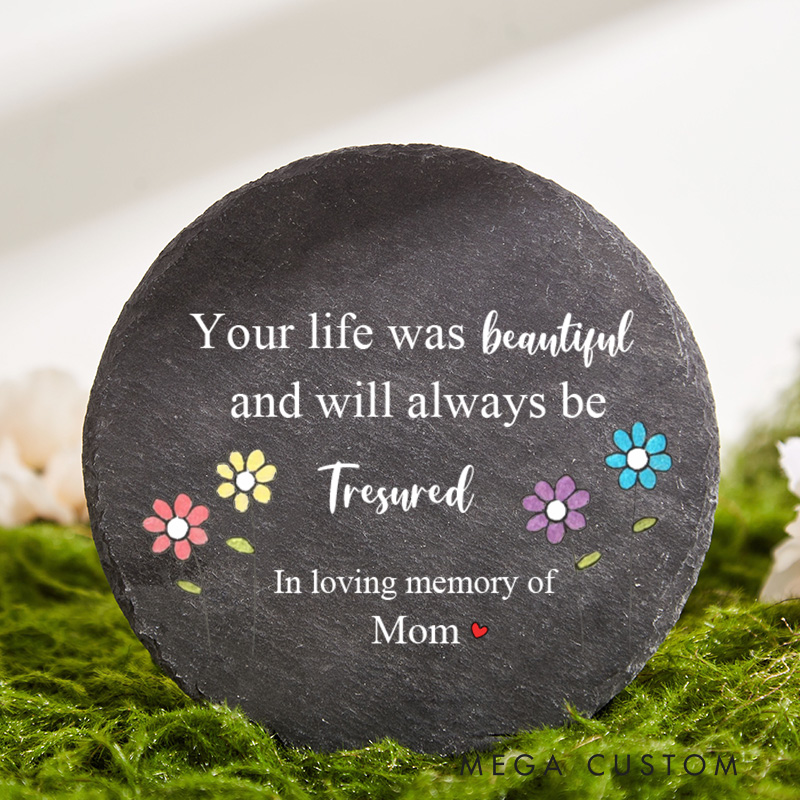 Personalized Memorial Stone for Loss of Loved One Remembrance Stone in Loving Memory Gift Custom Sympathy Gift Bereavement Plaque