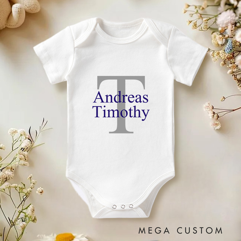 Personalized Baby Name Baby Announcement Baby Onesie Baby Bodysuit New Baby Reveal Clothing