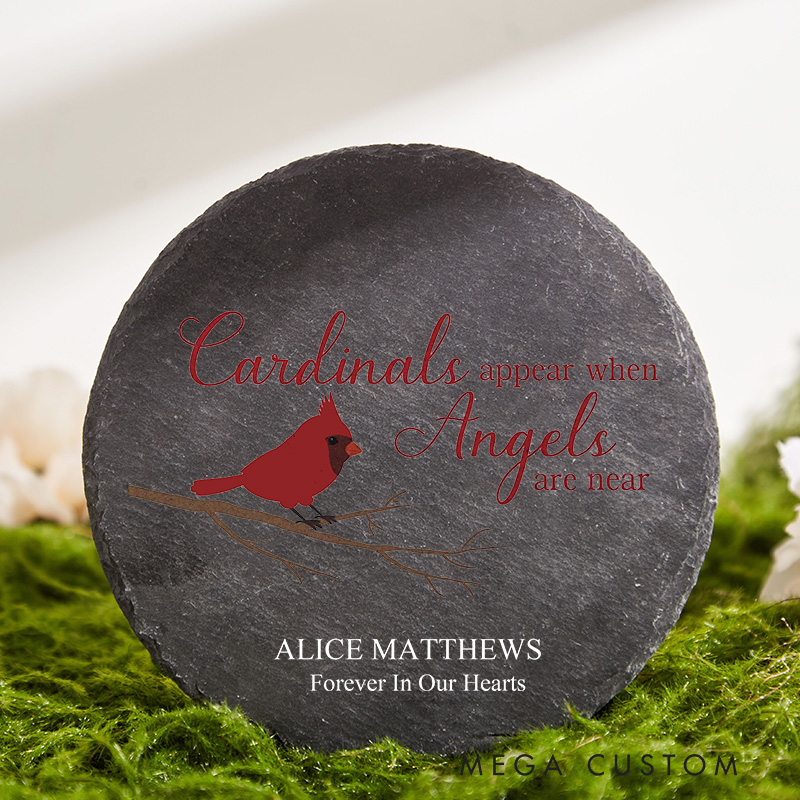 Personalized Cardinal Memorial Stone Sympathy Gift for Loss of Loved One in Loving Memory Gifts Remembrance Bereavement Keepsake Gift