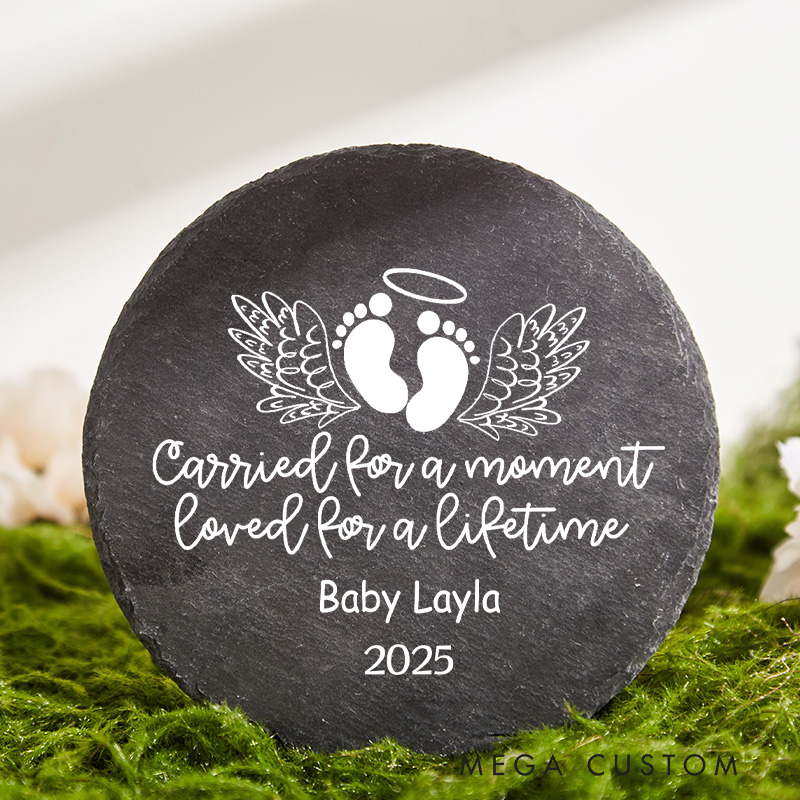 Personalized Baby Loss Memorial Stone Miscarriage Memorial Gift Carried for a Moment Loved for a Lifetime Baby Remembrance Stone Infant Loss Gift 