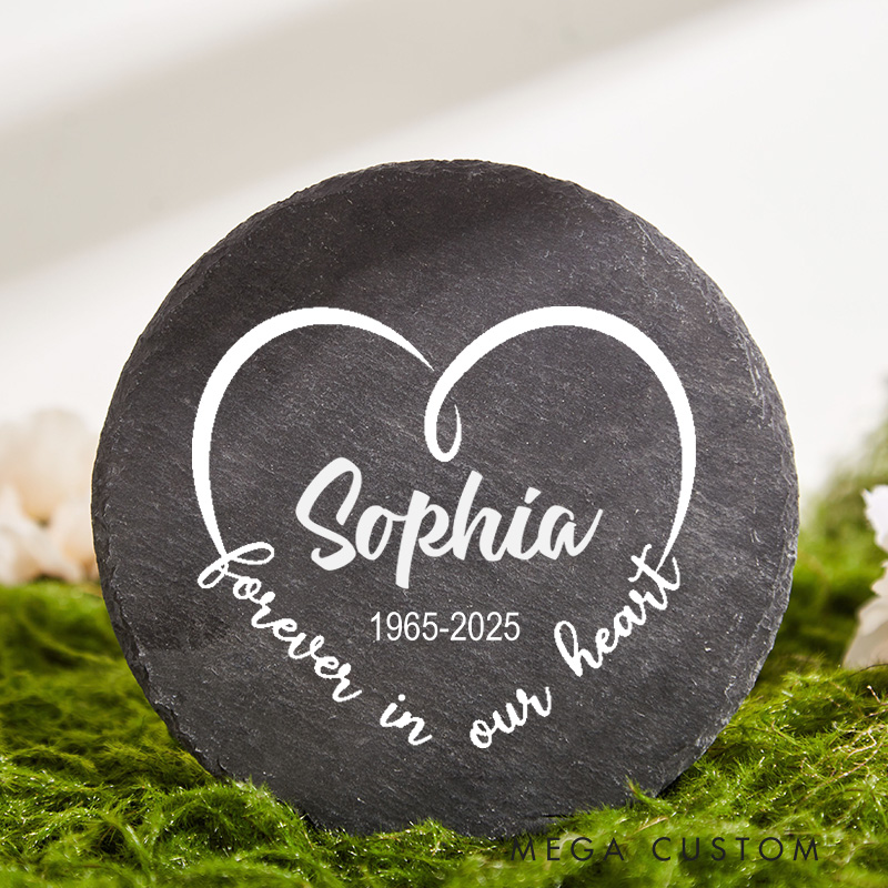 Personalized Memorial Garden Stone for Loss of Loved One Memorial Headstone for Outdoors Weatherproof Grave Marker Sympathy Gift 