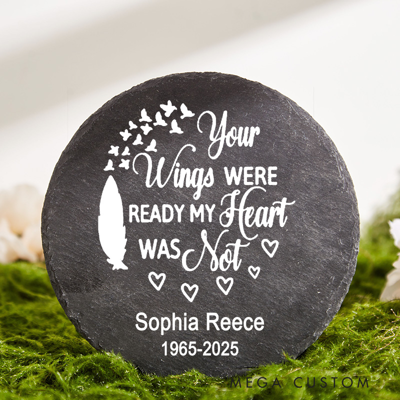 Personalized Memorial Garden Stone Custom Sympathy Garden Stone for Loss of Loved One in Loving Memory Gift Weatherproof Grave Marker