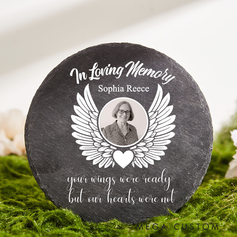 Personalized Memorial Stone Custom Photo for Loss of Loved One Sympathy Gift Weatherproof Grave Marker in Memory of Loved one Gifts
