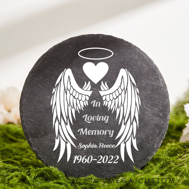 Personalized Memorial Loss Stone in Loving Memory Garden Stone Custom Funeral Grave Marker Bereavement Gift Sympathy Gift for Loss of Loved One