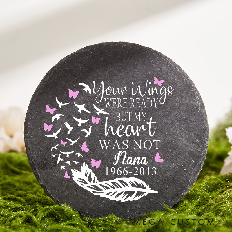 Personalized Memorial Stone Grief Gift Custom Name and Dates Memorial Garden Stone for Loss of Loved One Sympathy Gifts Grave Markers for Cemetery