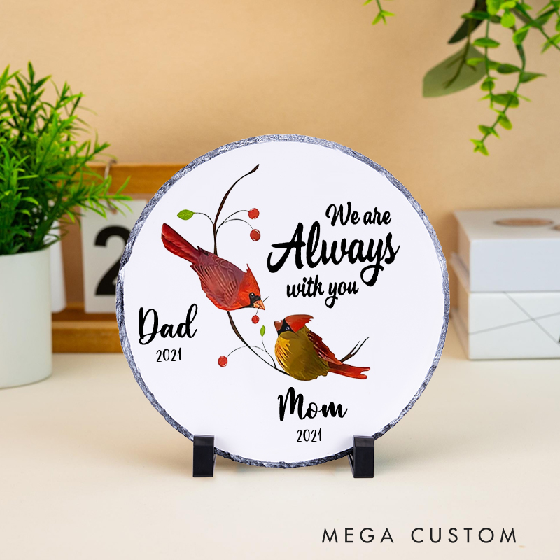 Personalized Memorial Stone Plate We are Always with You Memorial Gifts in Memory of Plaque Memorial Keepsake