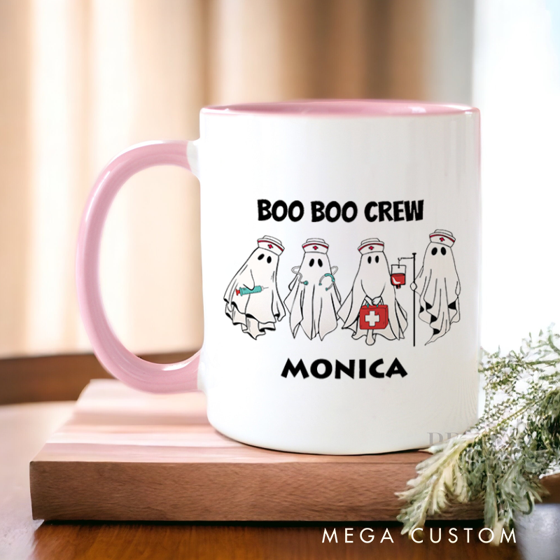 Personalized Nurse Mug Spooky Healthcare Heroes Design Coffee Mug Gift