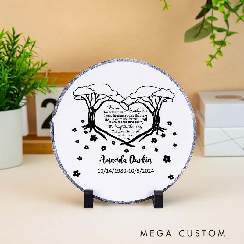 Personalized Memorial Plaque in Loving Memory Present Grief Remembrance Bereavement Condolences Sign Passed Loved Ones
