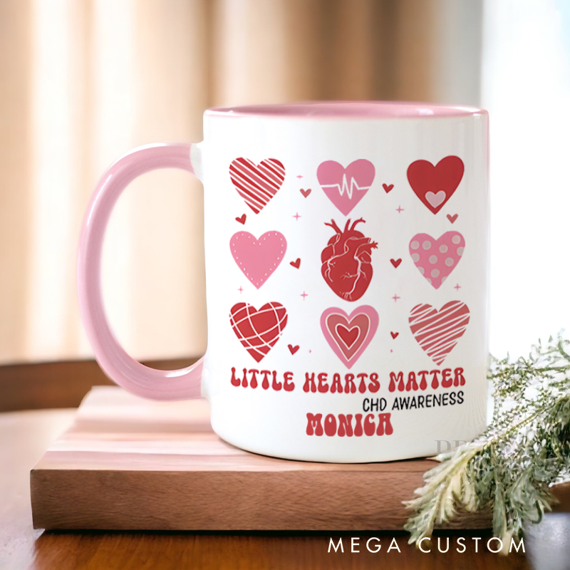 Personalized Nurse Mug Little Hearts Matter Design Coffee Mug Gift