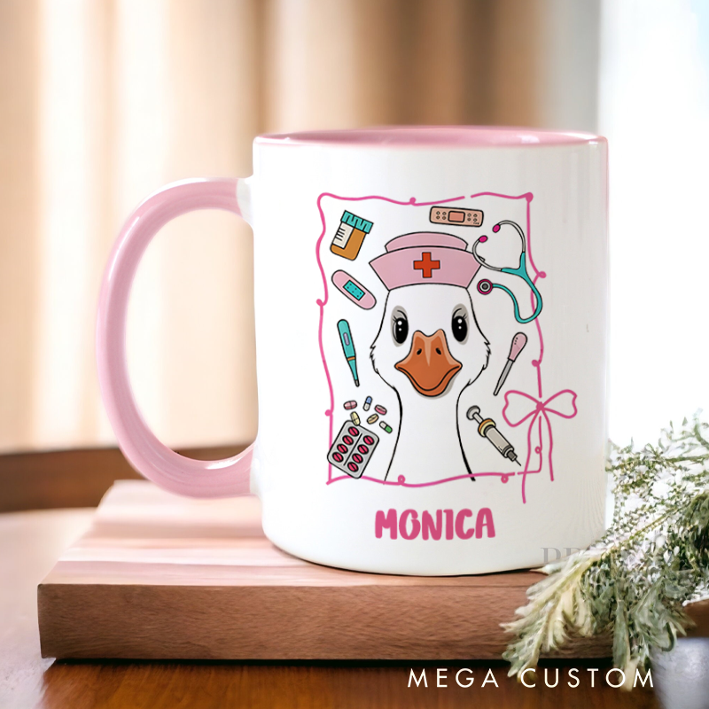 Personalized Nurse Mug Nurse Goose Design Coffee Mug Gift International Nurses Day Gift