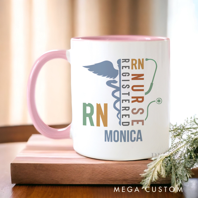 Personalized Nurse Mug Registered Nurse Pride Design Coffee Mug Gift Nurse Week GIft