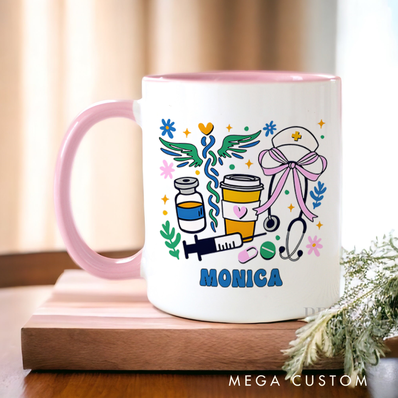 Personalized Nurse Mugs Nurse Essentials Design Coffee Mug Gift