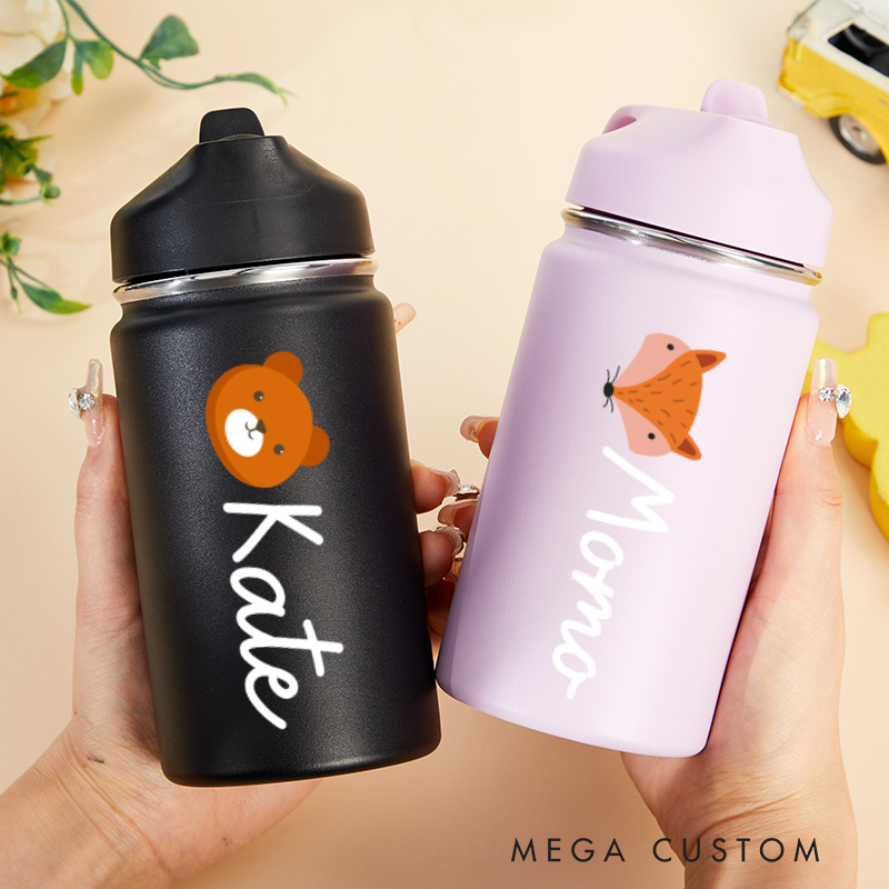 Personalized Kid Water Bottle Engraved Name Cup Gift for Kids Back To School Gifts for Kids
