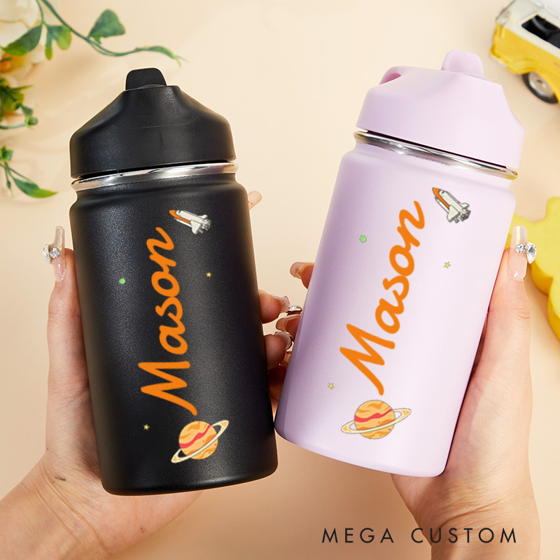 Personalized Kids Water Tumbler Stainless Steel Drinking Tumbler Preschool Bottle Tumbler for Boys and Girls Back to School Gift