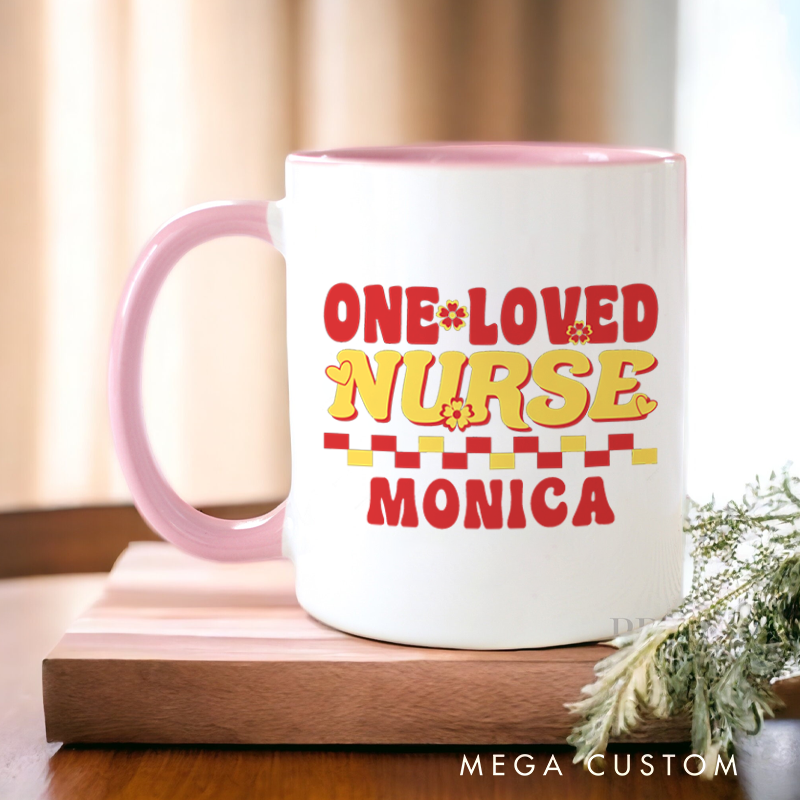 Personalized Nurse Mugs One Loved Nurse Design Coffee Mug Gift