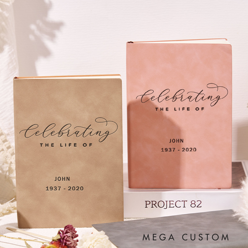 Personalized Memorial Journal Book of Condolences in Loving Memory Book Guest Book for Funeral Memorial Gift Celebration of Life Book