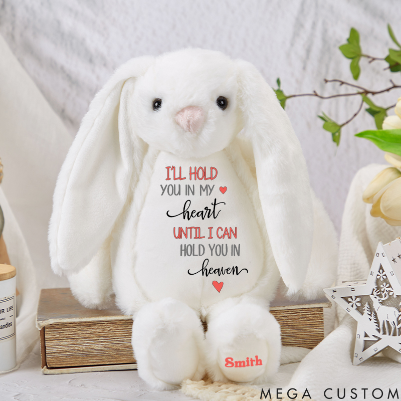 Personalized Miscarriage Bunny Angel Baby Memorial Soft Toy Keepsake Rainbow Baby Gift Bereavement Gift Infant Loss Stuffed Animal Sympathy Gift 