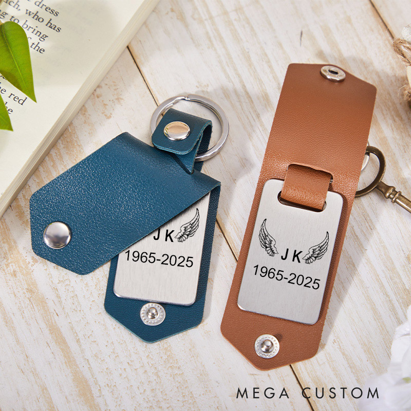 Personalized Memorial Keychain Remembering a Loved One Angle Wings Memorial Keychain Remembrance Sympathy Gift in Loving Memory Keyring