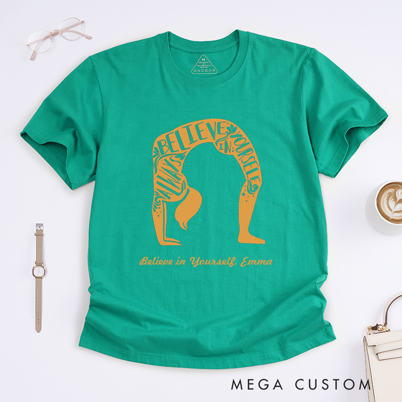 Personalized Yoga Pose T-Shirts Positive Energy T-Shirts Motivational Yoga T-Shirts Yoga Instructor Gift Ideas