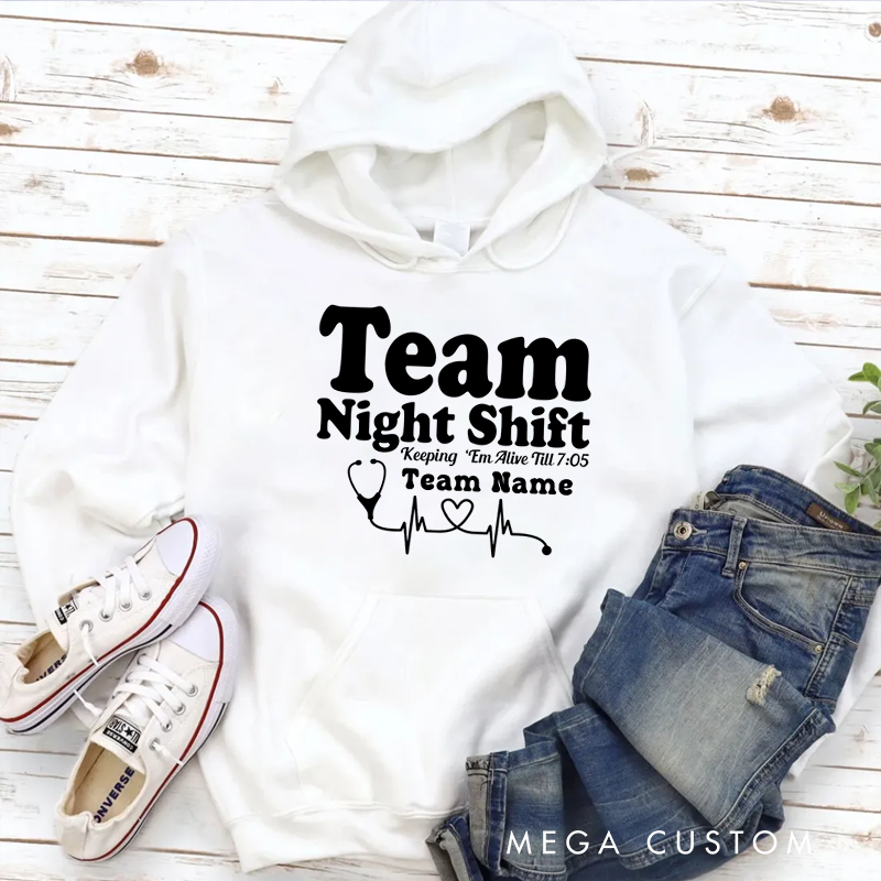 Personalized Hoodies for Nurse Team Night Shift Hoodies Appreciation Gift for Nurse