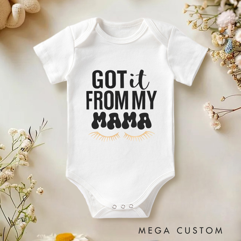 Personalized Got It From My Papa Mama Baby Onesie