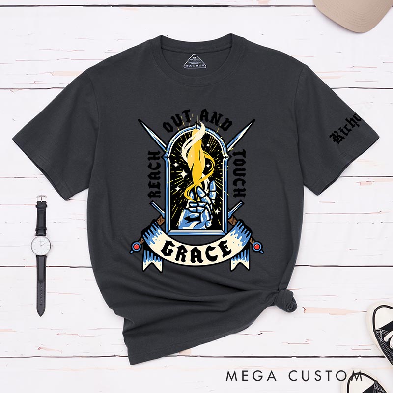 Personalized Reach out and Touch Grace Gothic Game Classic T-Shirts Video Game Tshirt Undead Shirt Halloween