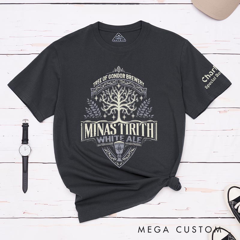 Personalized Minas White Ale Brewery Movie Classic T-Shirts Fantasy Movie Tshirt for Movie Lovers