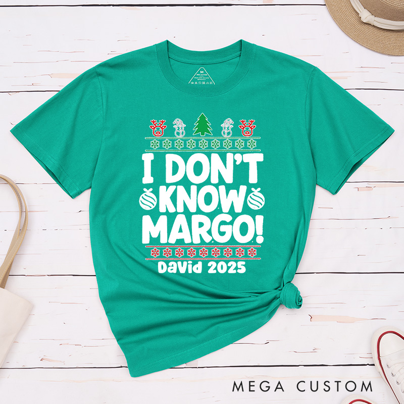 Personalized I Don't Know Funny Matching Classic T-Shirts Christmas Vacation Shirt for Movie Lovers Holiday Christmas Gifts